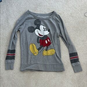 Disney Gray Sweater with Mickey Mouse Design
